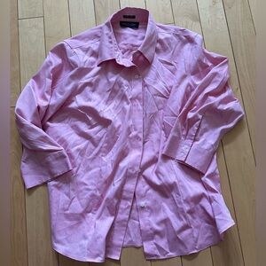 Jones New York Pink Dress Shirt Classic Fit L